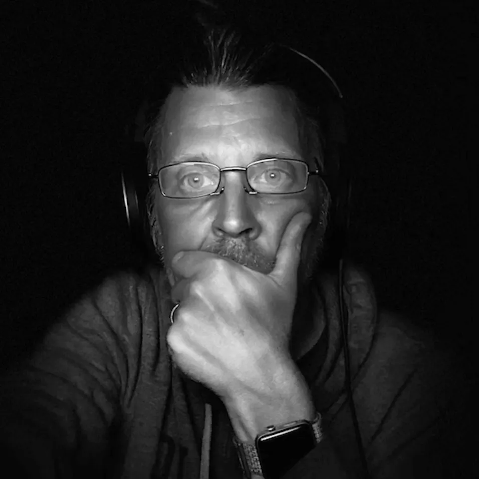 black and white image of Sean Cloney
